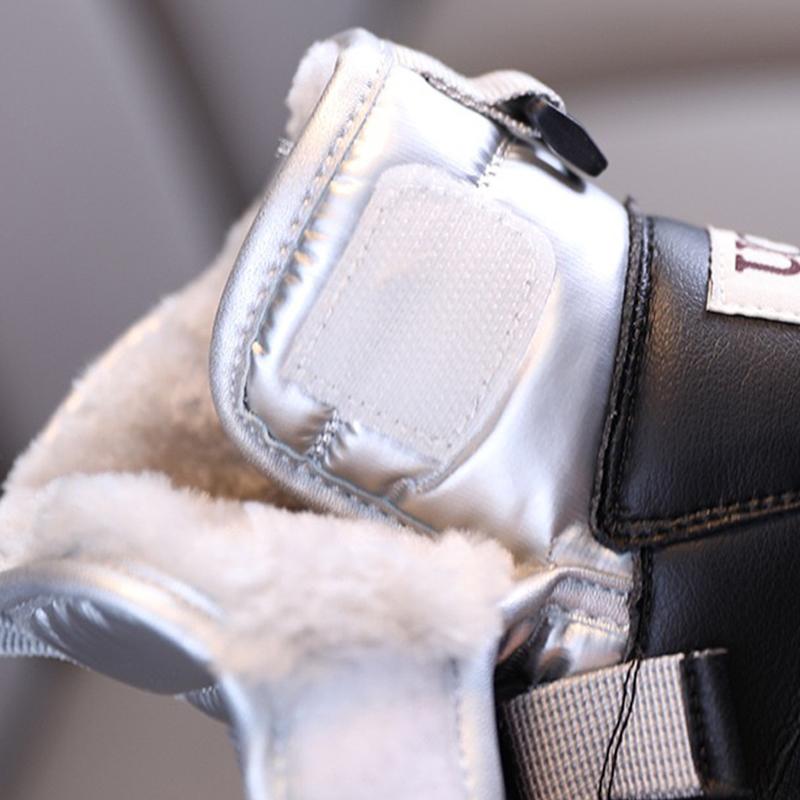 Kids Waterproof Snow Boots Boys Winter Anti Slip Warm Cotton Shoes Children's Plush Shoes