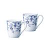 Кружки Noritake 295 мл Blue Sorrentino, для микроволновой печи и посудомоечной машины, синий костяной фарфор (Пара) Отделка, Безопасный, Китай, P97280/4965