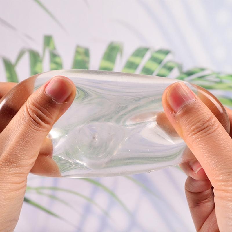 Stretch Fidgeting Ball with Builts In Clear Malt Syrup Slow Rise Sensory Stress Relief Toy for Home Office Desk Use