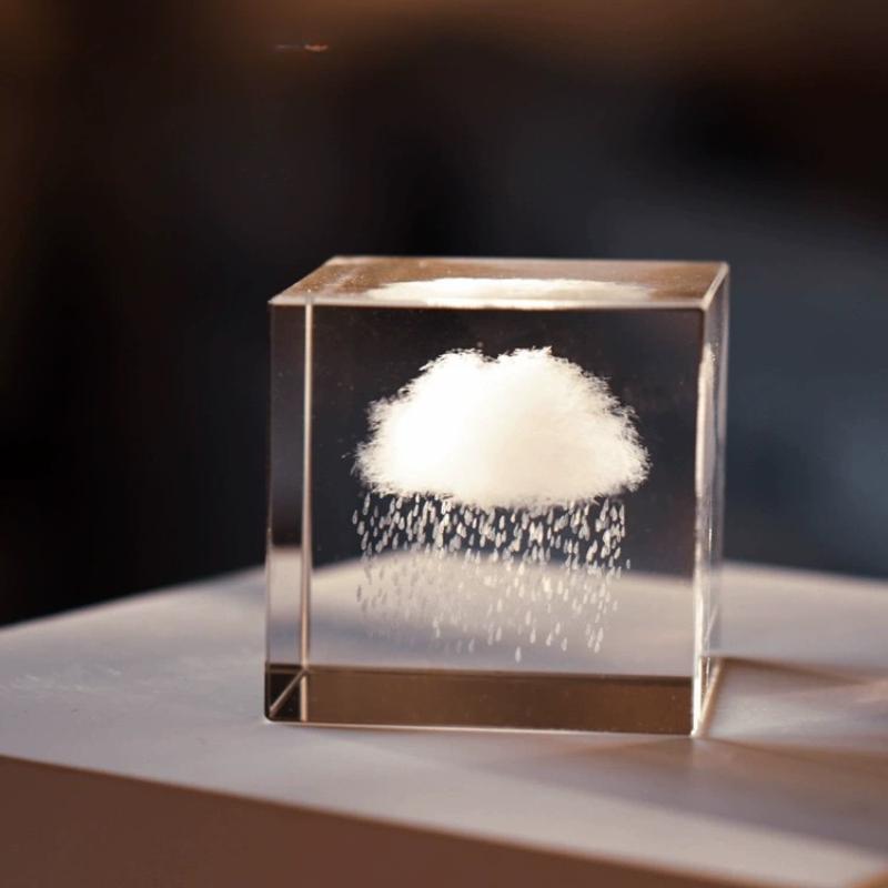 Cloud Cube Desktop Decoration, A Cloud, A Healing Gift, Interior Decoration