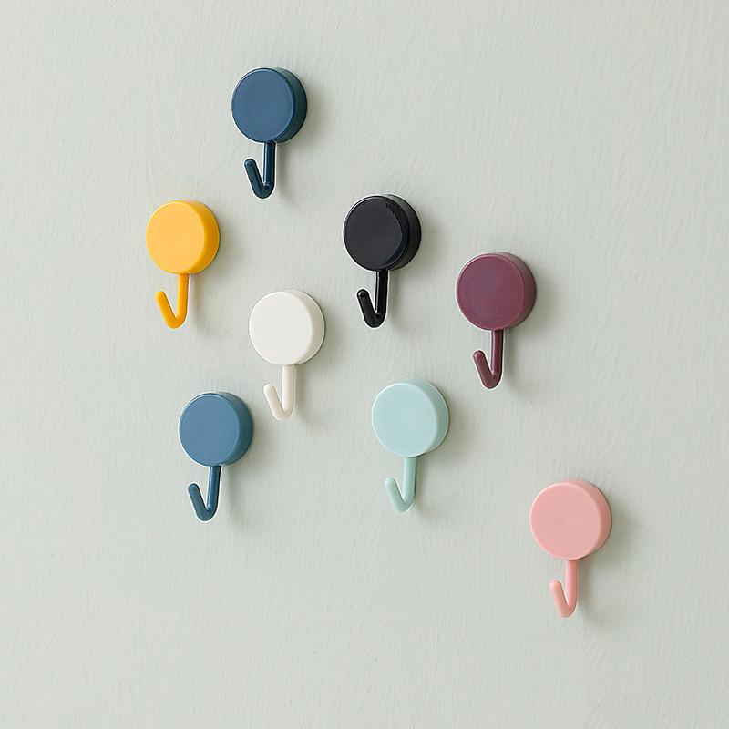 Kitchen Door Behind The Non-trace Hook Clothes Paste Sticky Hook Strong Adhesive Perforation-free Wall Hanging on The Wall Nail Hangers Fairie