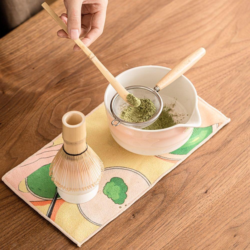 4PCS Food Grade Japanese Matcha Tea Set Bamboo Ceramic Japanese Chasen Matcha Whisk Stirring