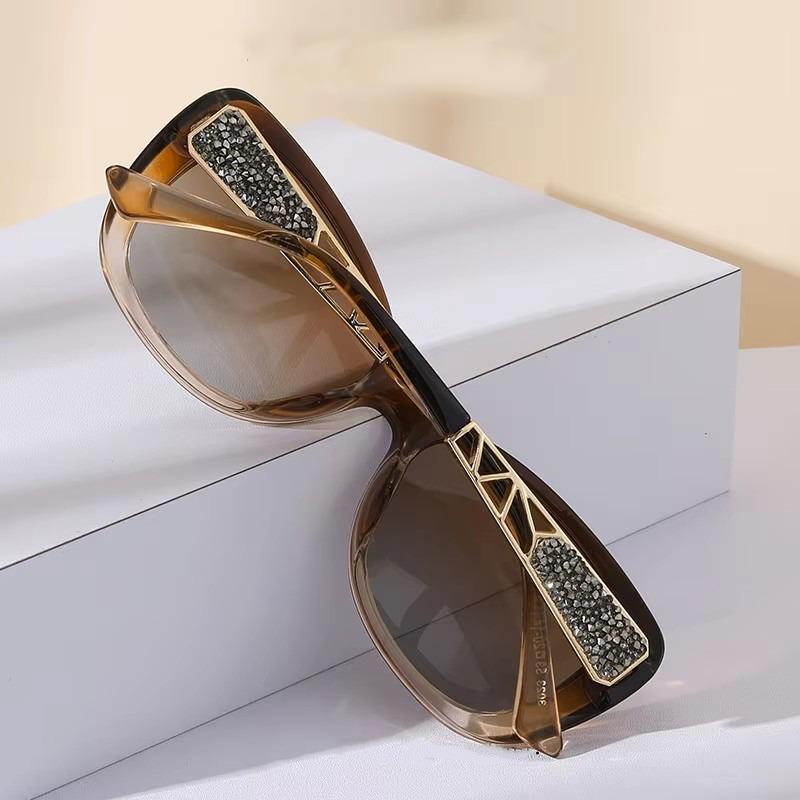 Неполяризованные солнцезащитные очки-бабочки для женщин, роскошный дизайн, элегантные женские солнцезащитные очки, модные очки с градиентом «кошачий глаз»