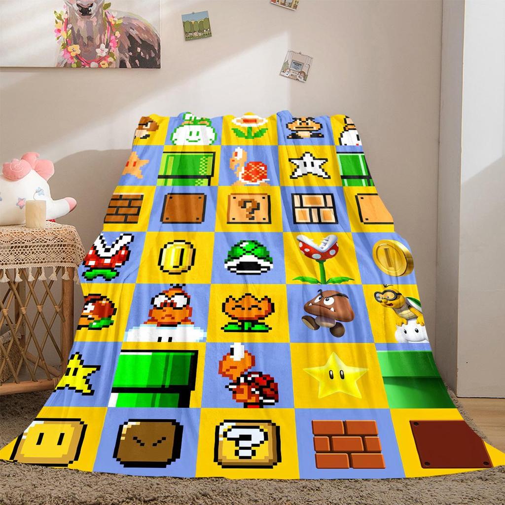 Classic Pixel Games Soft Flannel Blanket Lightweight Cozy Microfiber Blanket for Couch Bed LXR90