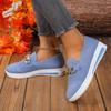 Fashion Breathable Knit Loafers for Women Plus Size 43 Light Weight Soft Sole Flats Shoes Woman Autumn Anti-Slip Casual Shoes Ladies