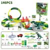 Разобрать Игровые наборы Гоночной трассы Динозавров Сделай сам Строительный блок Интерактивная Обучающая игрушка Набор для сборки трассы 6 вариантов моделей