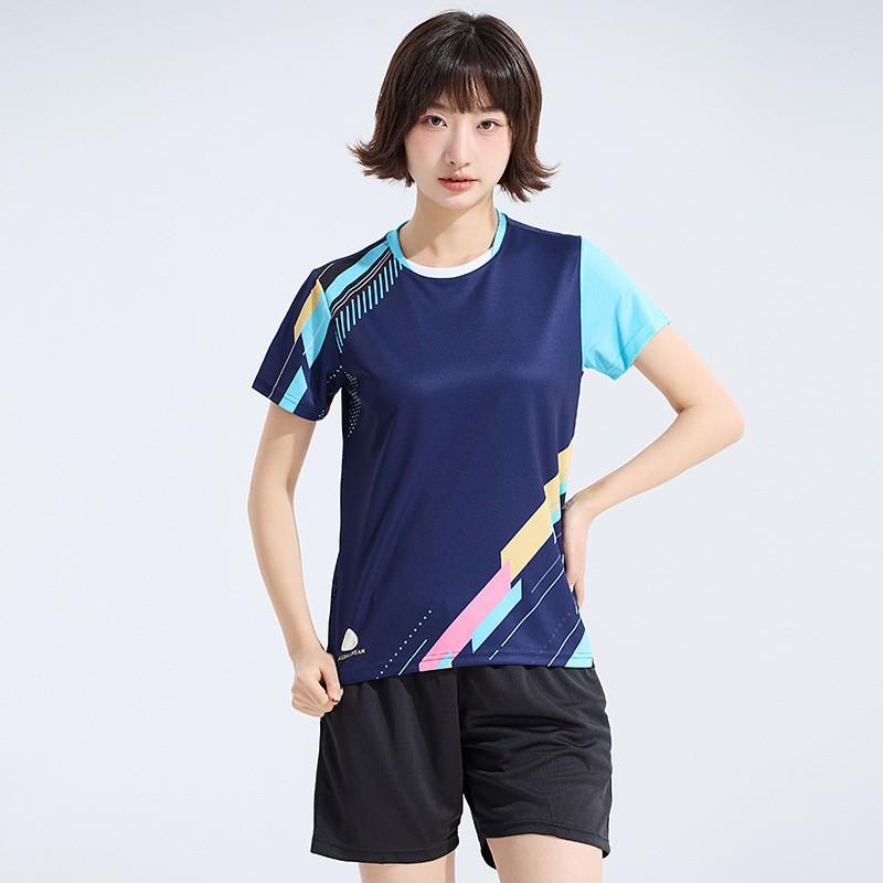 Women Men Quick Dry Sports Shirt Set Badminton Tennis Table Volleyball Team Uniforms