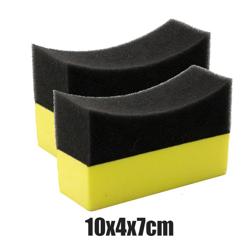 Car Wheel Detailing Polishing Waxing Sponge Brush with Cover Wheel Hub Tire Contour Washing Cleaning Brush Car Wash Accessories