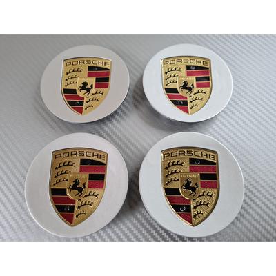 Колпачки ступицы колеса Porsche - 76 мм - Серебристые 4 шт.