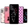Silicone Matte Phone Case For Samsung Galaxy A13 A32 A22 A12 A11 A72 A21s A51 4g A71 A52 5g A91 A53 Cat Dog Paw Design Covers