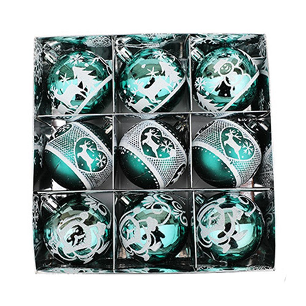 Good-9Pcs Christmas Balls Christmas Tree Decor Hanging For Home Decor New Year Party Small Pendant Ornaments