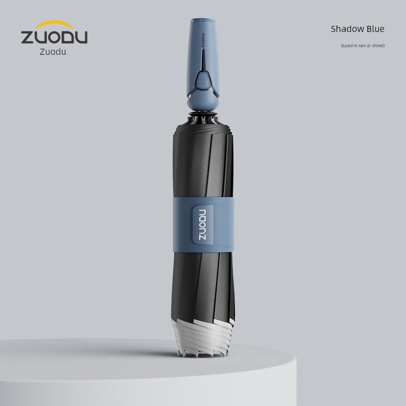 Zuodu Left High-Energy Automatic Umbrella for Men, Large Reinforced Thickened Reverse Folding Car