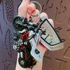 Keychain Pendant Motorbike Charm Alloy Anti-Detachable Hook Keyring Backpack Accessory Decompression Tool