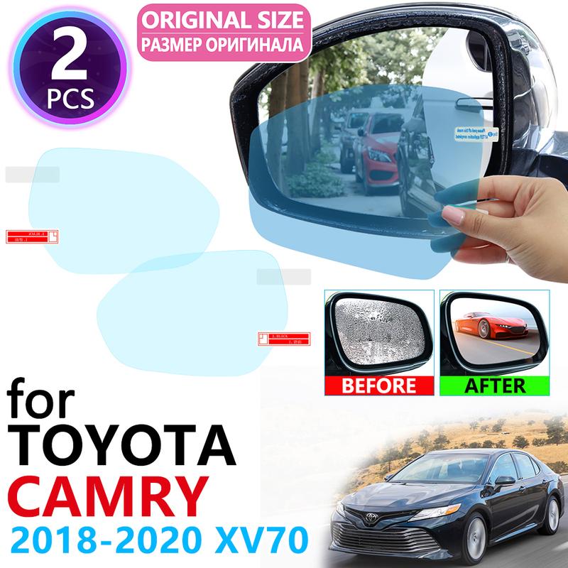 Для Toyota Camry 70 XV70 2018 Полное Покрытие Зеркал Заднего Вида Пленки Против Тумана Водонепроницаемая Пленка Против Тумана Чистый Автомобиль Аксессуары