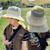 1147 Children's Hats Summer Boys and Girls Outdoor Sun Protection Sun Hat Big Brim Shawl Shading Breathable Bucket Hat