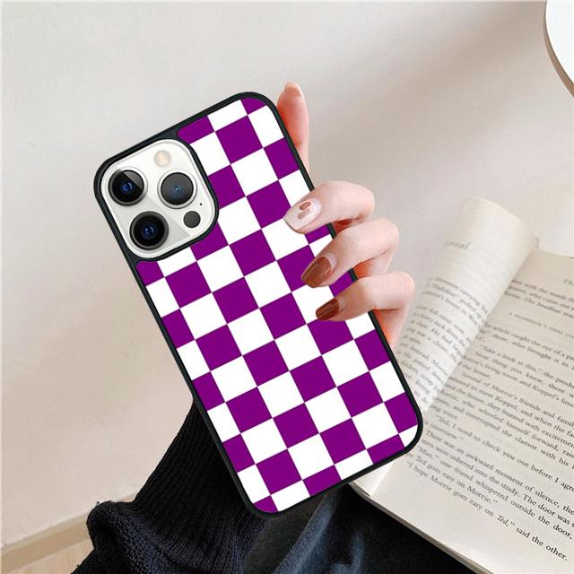 Клетчатый чехол для телефона iPhone 17 Air 15 16 Cover 14 11 13 Pro Max 12 Plus Max Cover Coque