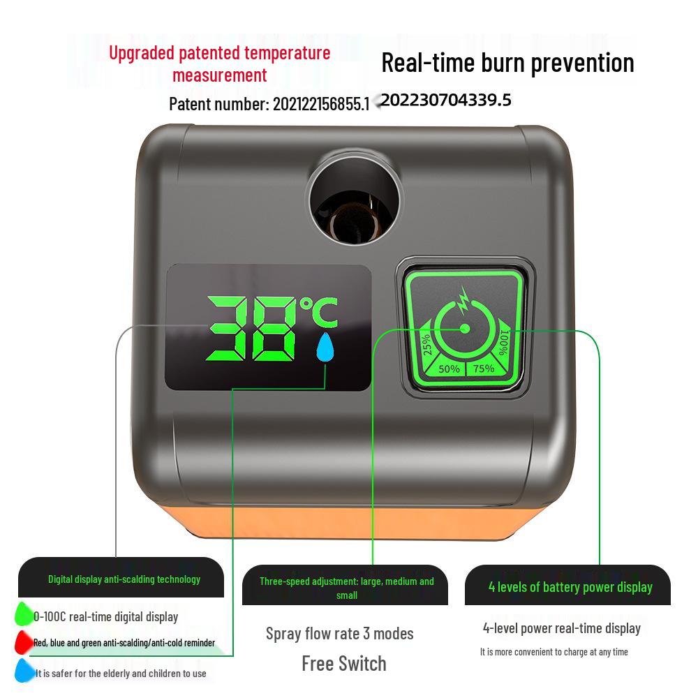Портативный электрический душ для использования на открытом воздухе и в общежитии