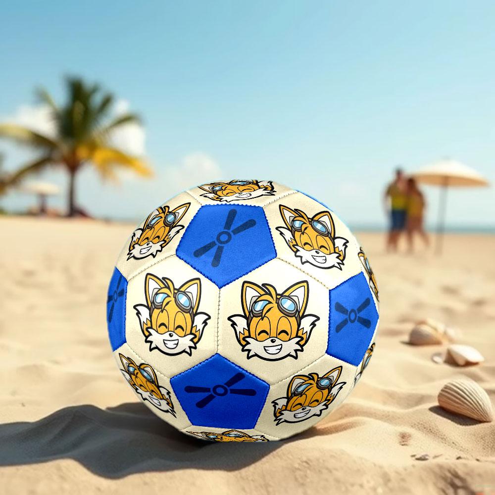 1pc Sonic the Hedgehog Soccer Ball Size 5 Indoor Soccer Ball Fashion Colorful Backyard Game - Great For Sports Fans Gift HE46