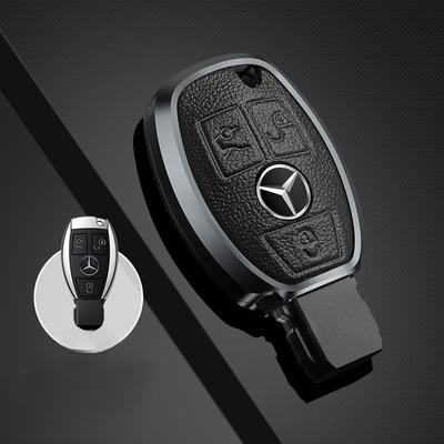 Кожаный чехол для дистанционного ключа автомобиля из сплава для Mercedes Benz CLA GLC GLA GLK W203 W210 W211 W204 W176 ABCR Class AMG