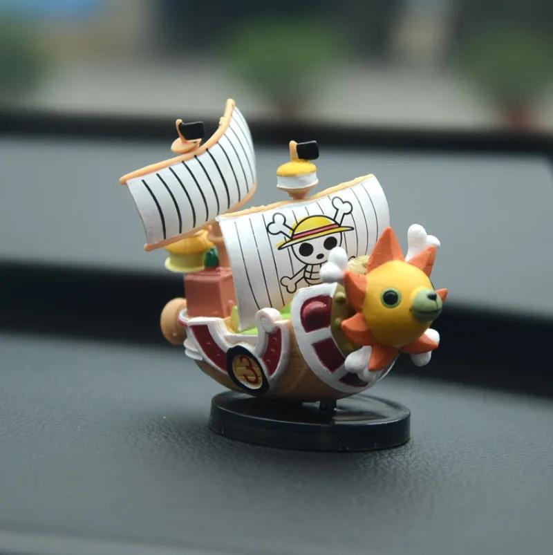 7-сантиметровая фигурка корабля Луффи из аниме One Piece, модель супермилой мини-лодки THOUSANDSUNNY Going Merry, собранная фигурка.