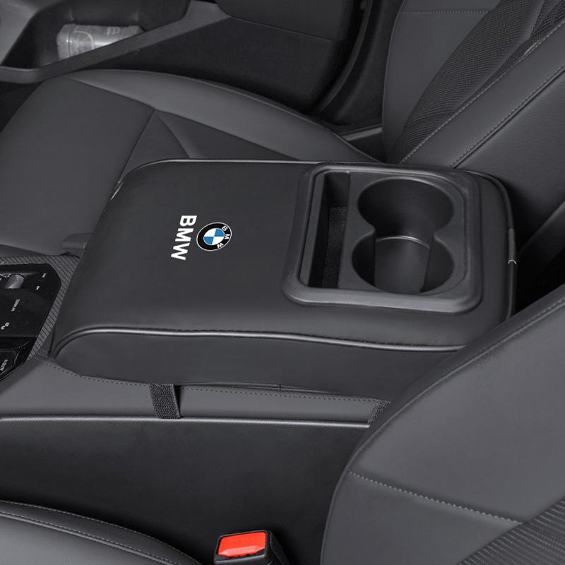 HINW3 Car Center Console Armrest Storage Box Cover Pad Auto Armrest Protection Cushion  For BMW E46 E60 E90 E39 E87 E36 E92 keychain