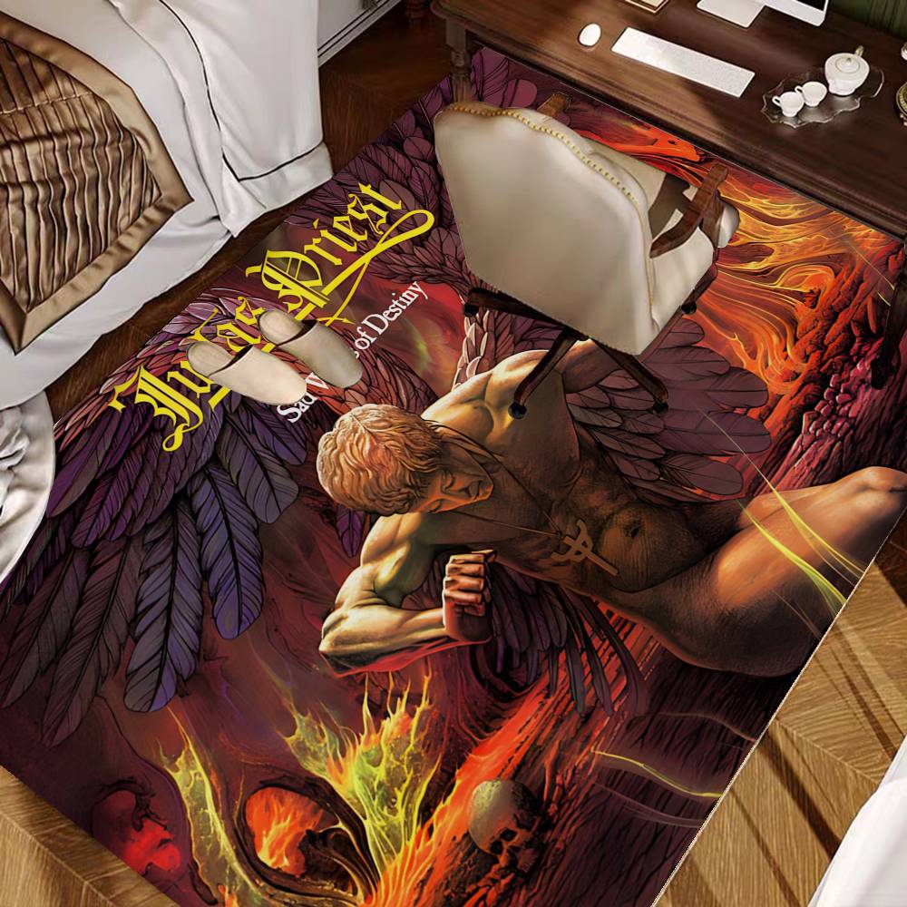 J-Judas P-Priest ROCK BAND Floor Mat Rectangle Anti-slip Home Soft Badmat Front Door Indoor Outdoor Mat Hotel Decor Mat