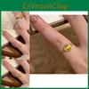 Premium Gold Iris Flower Ring Stylish Copper Finger Ring For Women Fashionable