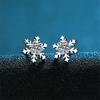 Снежинка 0,3/0,5 карата Муассанит Стерлингового Серебра S925 индивидуальные уникальные изысканные серьги-гвоздики женские вечерние украшения