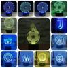 3d Led Night Light Football Desk Lamp Illuminating Lights 7 Color Gift Remote