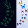 12pcs Luminous Butterfly Design Decal Art Wall Stickers Room Magnetic Home Decor