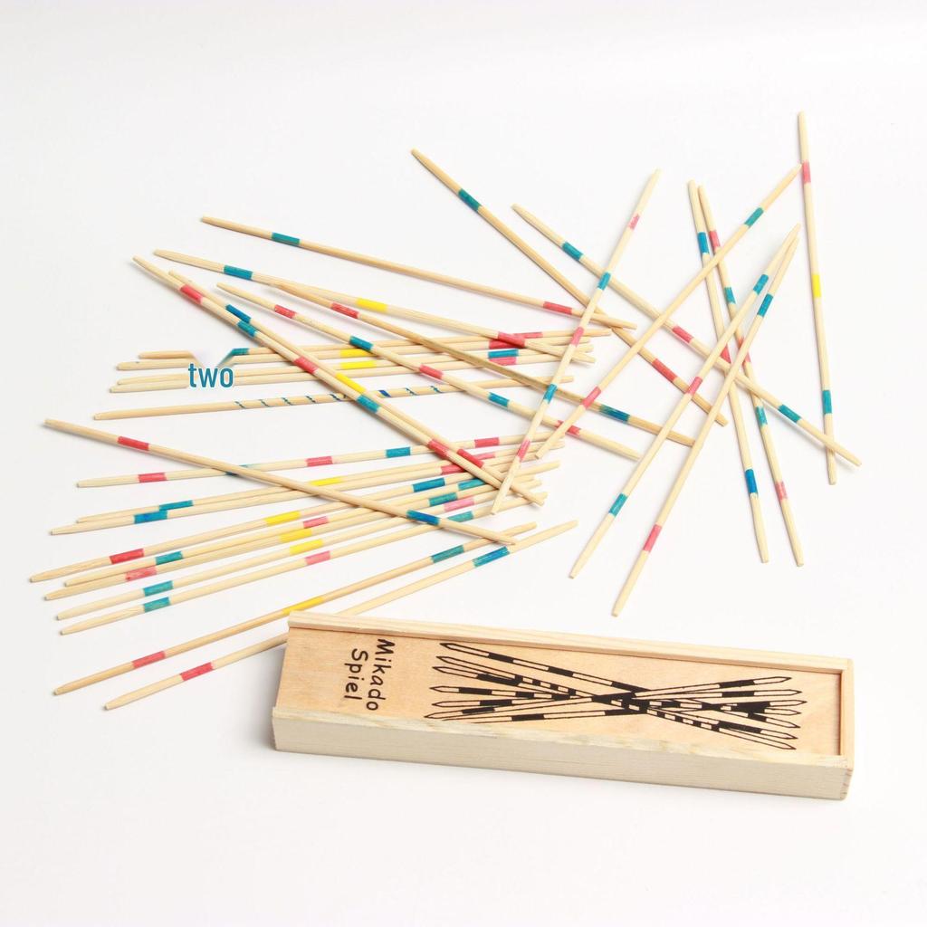 Wooden Pick-Up Sticks Table Game - Mikado Scatter Counting Sticks Educational Toy