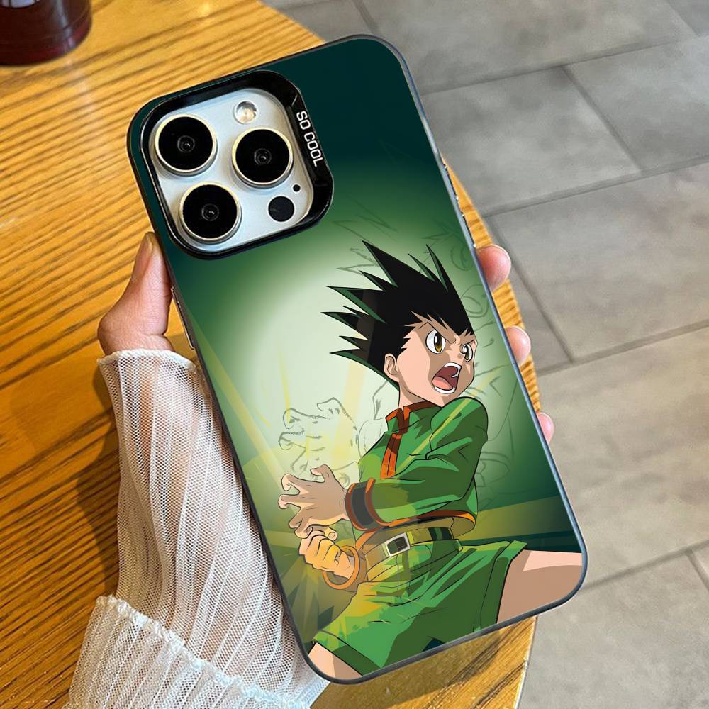 Чехол для телефона Gon Form Hunter-X-H для iPhone 16 17 15 14 12 13 Pro Max Черный Конфетный Матовый Ударопрочный Чехол