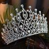 Большая корона европейской и американской невесты, роскошный барочный кристальный головной убор, корона на день рождения, корона для бала, конкурса красоты, церемонии награждения и корона для волос