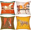 Horse Pattern Decorative Cushions For Home Decor Polyester pillowcase, sofa decorative cushion cov Headboard Pillow
