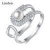 Классическое кольцо Lindon из медного сплава с цирконием, женские ювелирные изделия, свадебный подарок для вечеринки