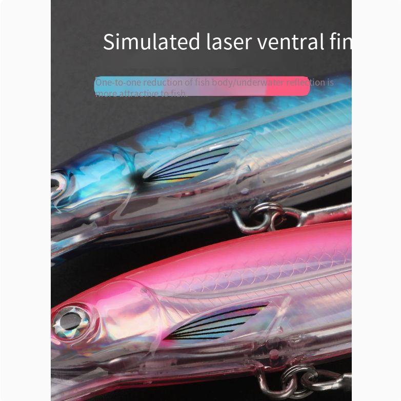 Aotuo Hot Selling 22.5cm 80g Deep Diving Minnow Lure ABS Hard Artificial Bait for Mackerel Trolling