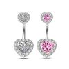 Heart Navel Ring Belly Button Piercing Stainless Steel Belly Piercing Jewelry