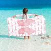 Personalized Big Bow Name Beach Towels For Kids Girls Trip Customize Pool Party Bath Towel With Name Graduation Birthday Gift