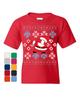 Dabbing Santa Ugly Sweakids boys T-Shirt Youth kids boys T-Shirt Christmas Xmas Holiday Dab Kids Tee