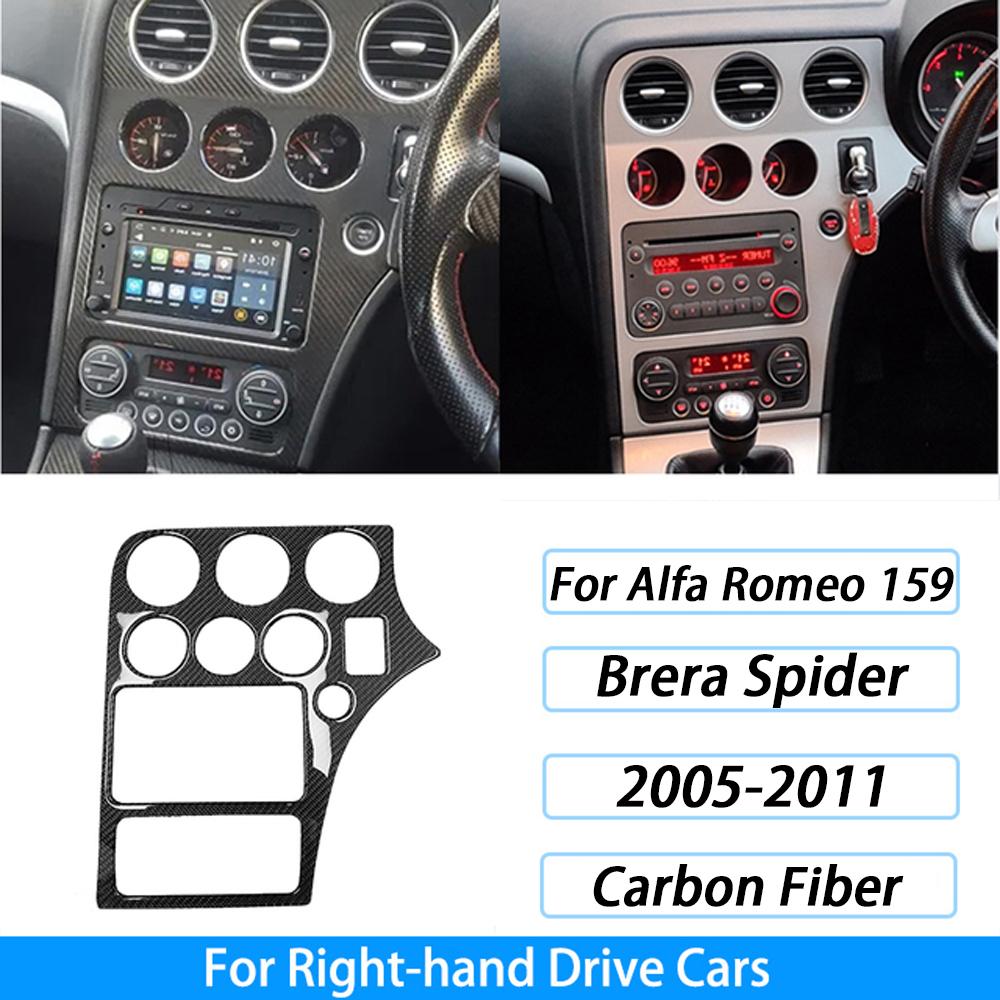 Carbon Fiber Gear Air Outlet Window Lift Steering Wheel Panel Suit Car Interior Accessories Sticker For Alfa Romeo 159 2005-2023