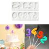 Balloon Numbers Silicone Molds Baking Tool Mousses Cake Decorating Molds for Making Chocolate Candy Candle Soap