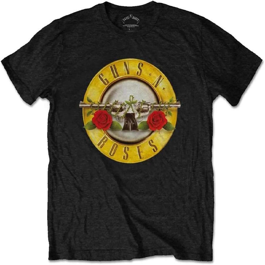 Мужская классическая футболка Guns N Roses, узкий крой, XXX-Large, черная