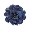 Blue Fabric Camellia Flower Brooches for Women Handmade Cloth Lapel Pin Corsage Fashion Jewelry Badge Cloth Accessories