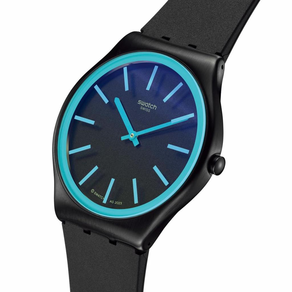 Swatch OBSIDIAN SHIMMER SS07B111 Wristwatch, Black