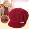 Autumn and Winter Thickened Velvet Fashionable Warm Middle Aged Pumpkin Hat Old Lady Knitted Woolen Hat Lantern Hat