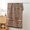 80x160cm Leopard Print Large Bath Towel Cotton Gauze Leisure Blanket Bath Towel Jacquard Sofa Towel Comforter Blanket Beach Towel