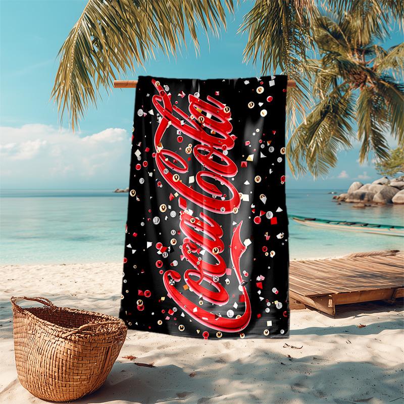 Christmas Gift Halloween Theme Bear Truck Coca Cola beach towel outdoor camping vacation swimming beach towel outdoor absorbent bath towel Y6