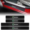 NADH5 4PCS Carbon Fiber Car Door Sill Protection Door Sill Anti-Scratch Stickers For Skoda Yeti Octavia A7 A5 Kodiaq Karoq Rapid Fabia