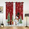 2 шт., Рождественская елка, золотой, красный, рождественский шар, занавеска с рисунком снежинки с крючком, подходит для гостиной, кухни, столовой