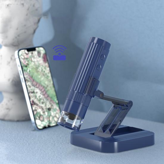 Цифровой микроскоп с регулируемой подставкой 8 светодиодных ламп 50X-1000X 1080P USB WiFi